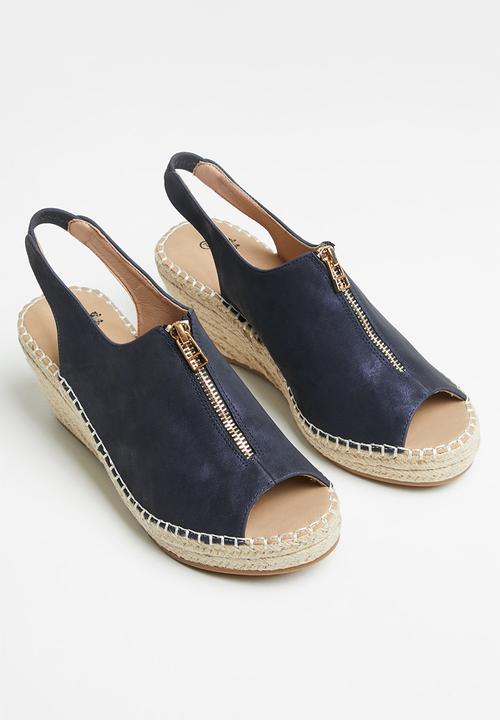 Butterfly Feet - Savy 2 espadrille wedge heel - navy