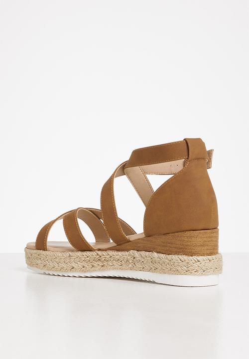 Miss Black - Steffi10 espadrille wedge heel - brown