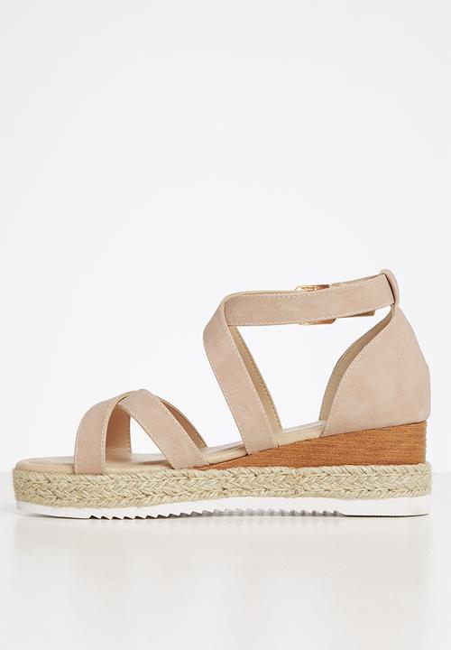 Miss Black - Steffi10 espadrille wedge heel - pink