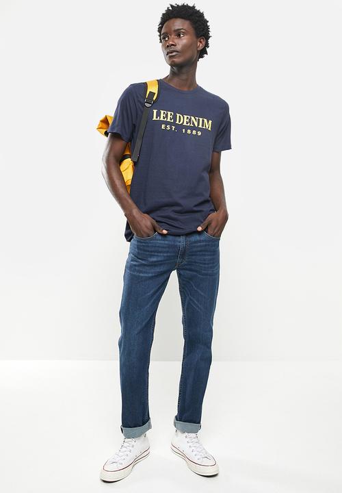 Lee  - Detroit regular slim fit jeans - green bay stretch