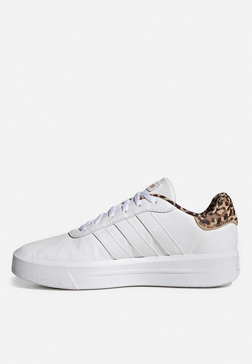 adidas Originals - Court platform - ftwr white/ftwr white/gold met.
