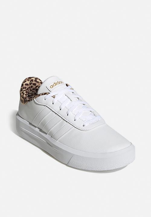 adidas Originals - Court platform - ftwr white/ftwr white/gold met.