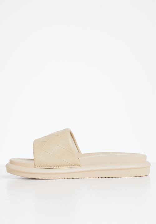 Superbalist - Embossed mule slide - stone