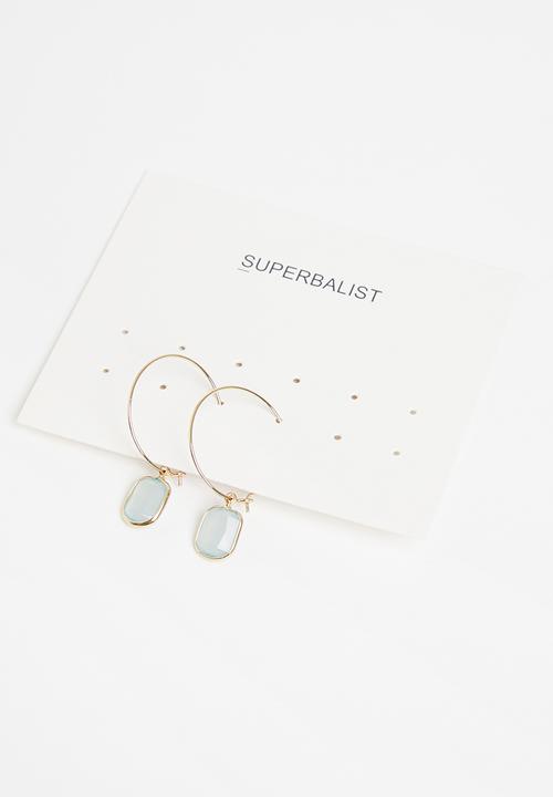 Superbalist - Hoop earrings - gold & green