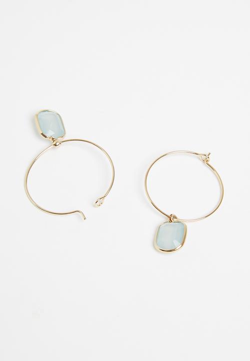 Superbalist - Hoop earrings - gold & green