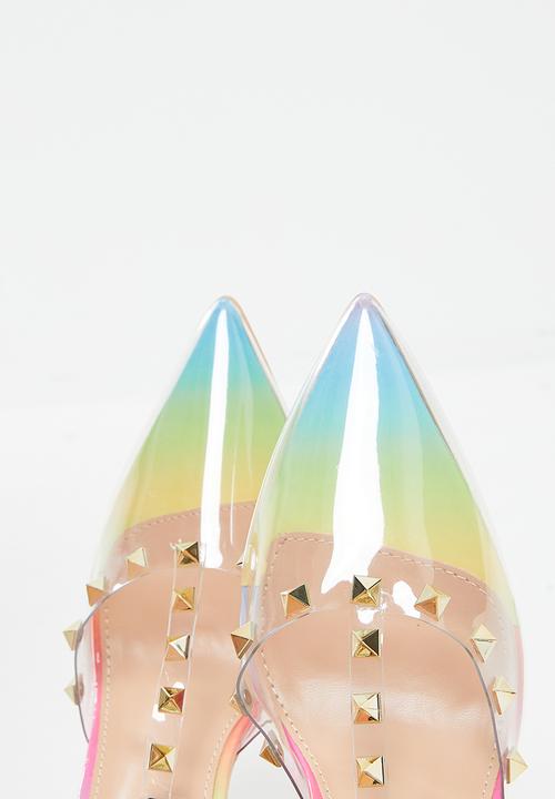 Miss Black - Killer4 barely there stiletto heel - multi