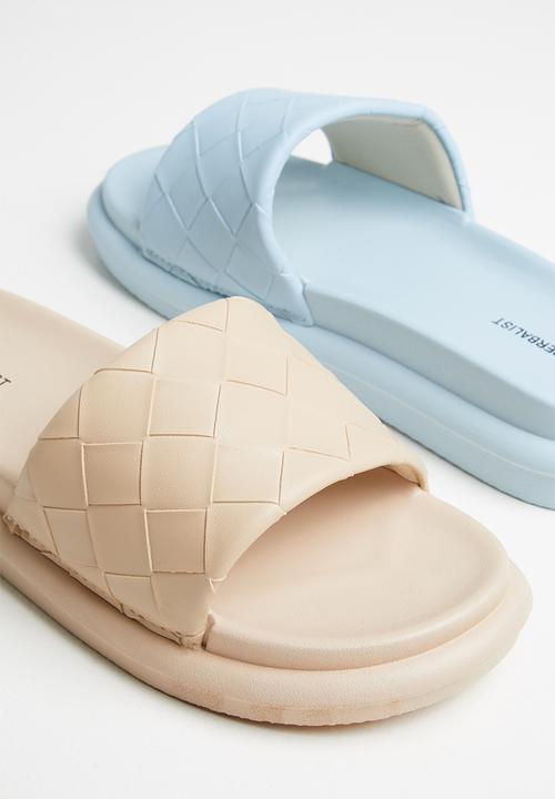Superbalist - Embossed mule slide - stone