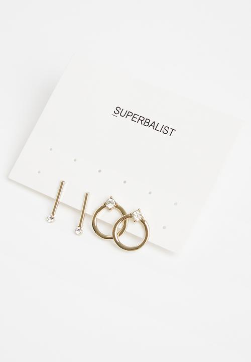 Superbalist - Kacy 2 pack earring set - gold
