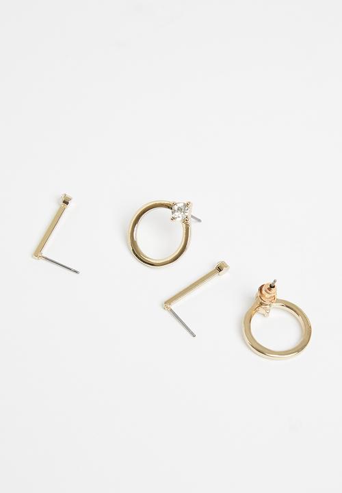 Superbalist - Kacy 2 pack earring set - gold