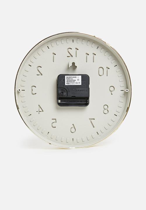 H&S - Ticktok wall clock - gold