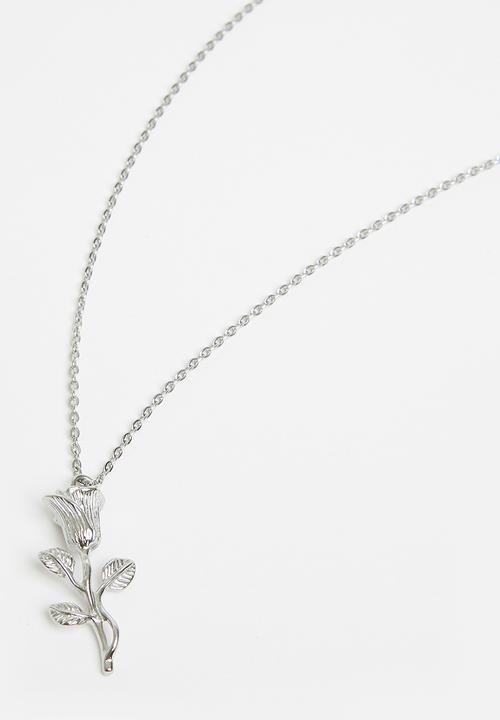 ERA by DJ Zinhle - Rose pendant necklace - silver