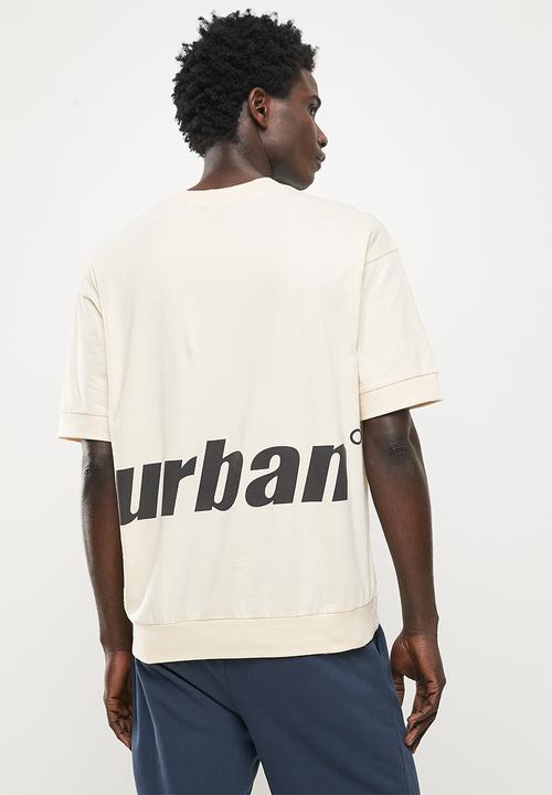 urban° - Urban printed oversized tee - bone