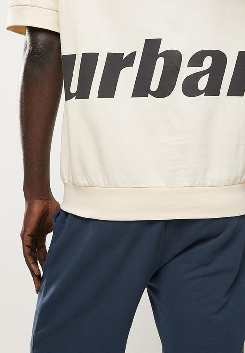 urban° - Urban printed oversized tee - bone