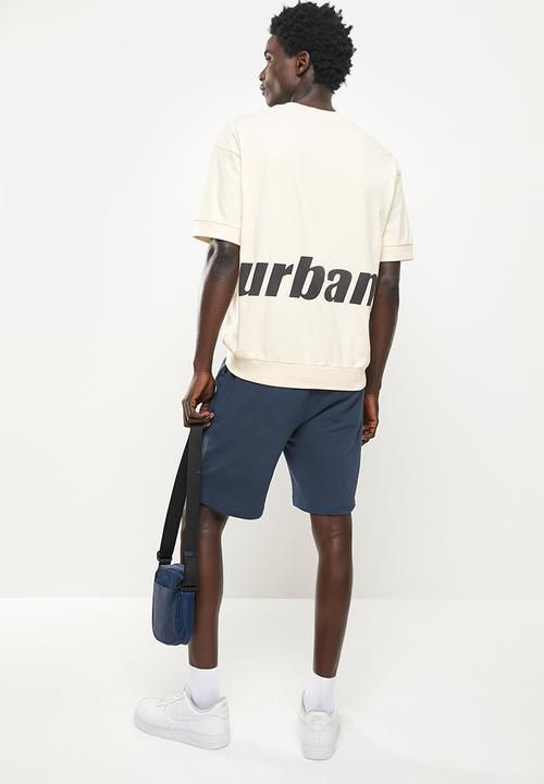 urban° - Urban printed oversized tee - bone
