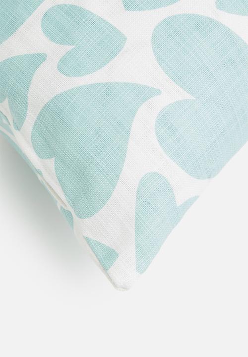 Sixth Floor - Heartbeat cushion cover - turquoise