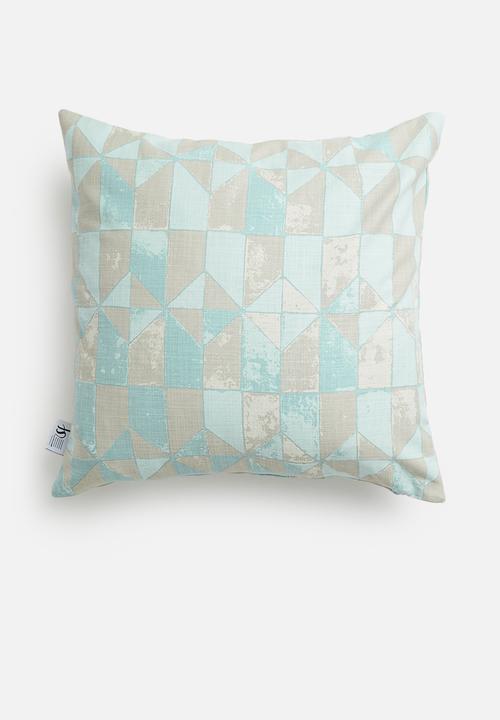 Sixth Floor - Del mar outdoor cushion cover - green checkerboard