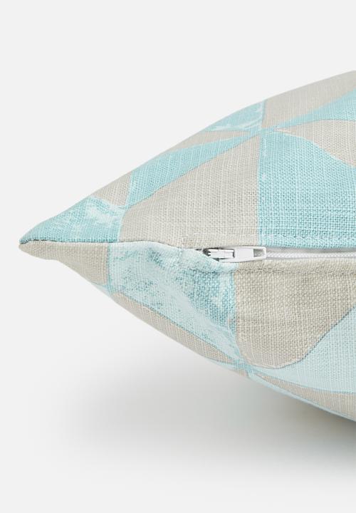 Sixth Floor - Del mar outdoor cushion cover - green checkerboard