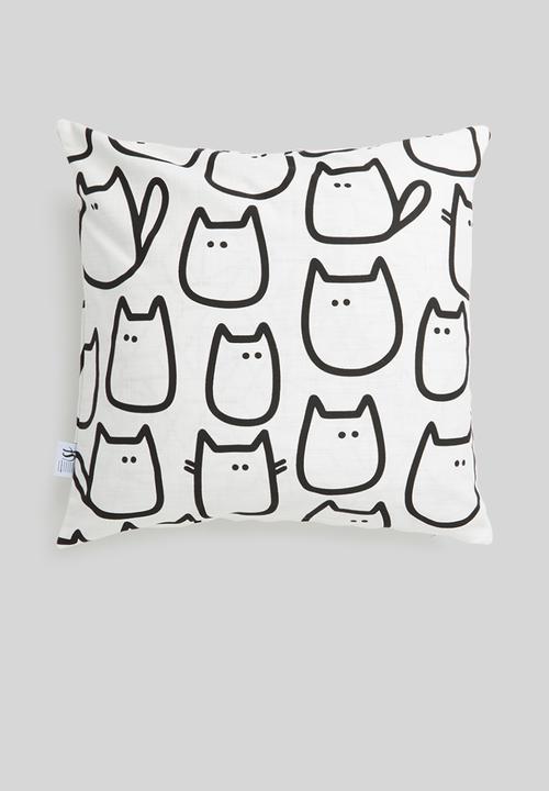 Sixth Floor - Mittens cushion cover - black & white