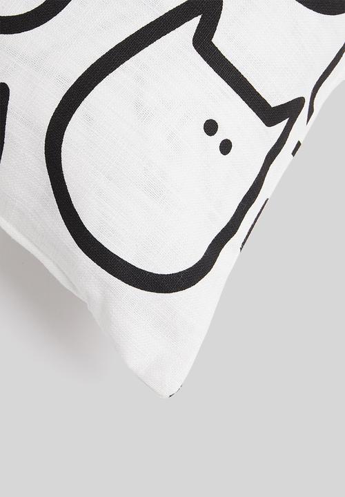 Sixth Floor - Mittens cushion cover - black & white