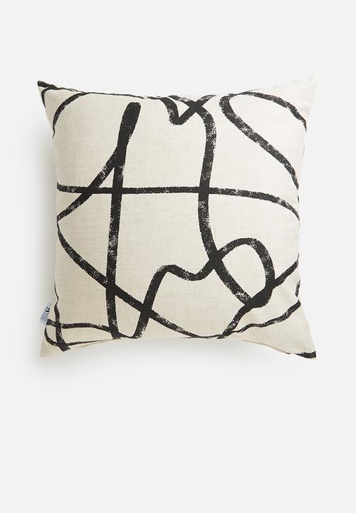 Sixth Floor - Driftoutdoor  cushion cover - black & white