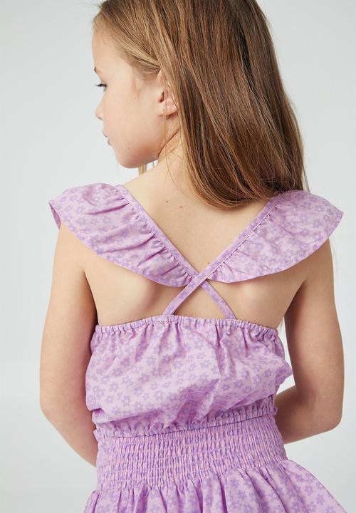 Cotton On - Maggie frill top - lilac drop & ashbury floral