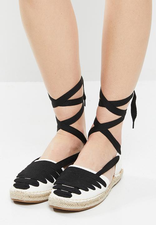 Viabeach - Espa 29 ankle tie espadrille - white combo