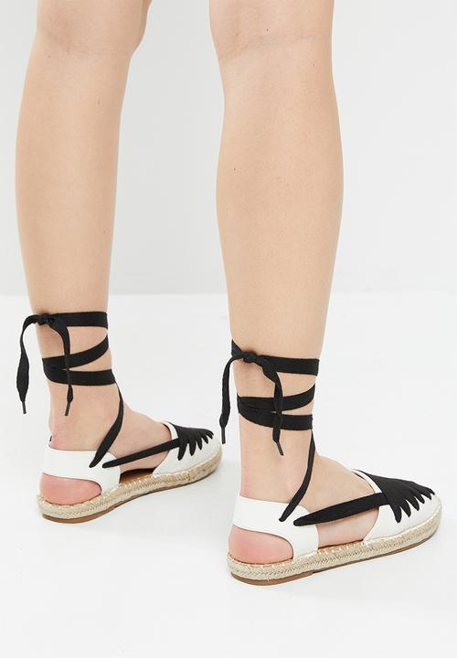 Viabeach - Espa 29 ankle tie espadrille - white combo