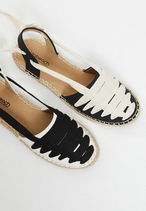 Viabeach - Espa 29 ankle tie espadrille - white combo