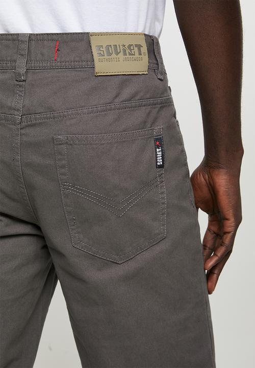 SOVIET - M Voyager 5 pocket chino - charcoal