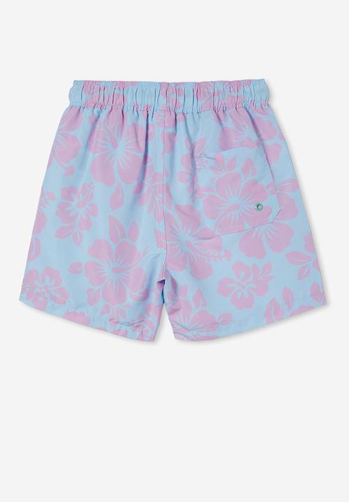 Cotton On - Benny boardshort - frosty blue & pale violet 
