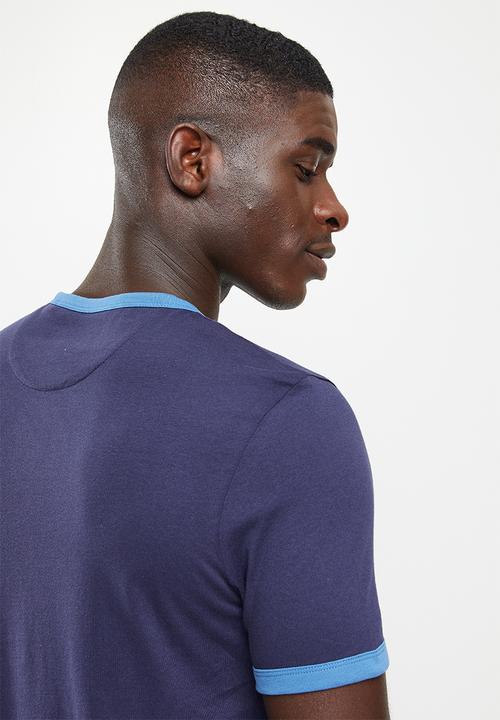 Lyle & Scott - Ringer T-shirt - navy & spring blue