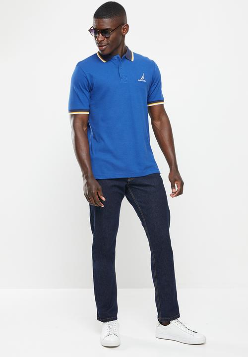 Nautica - Platte short sleeve golfer - cobalt