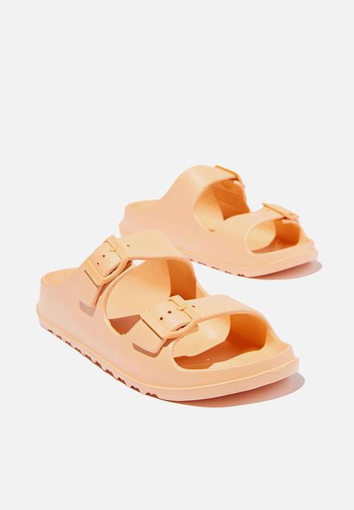 Cotton On - Bronte double buckle slide - apricot
