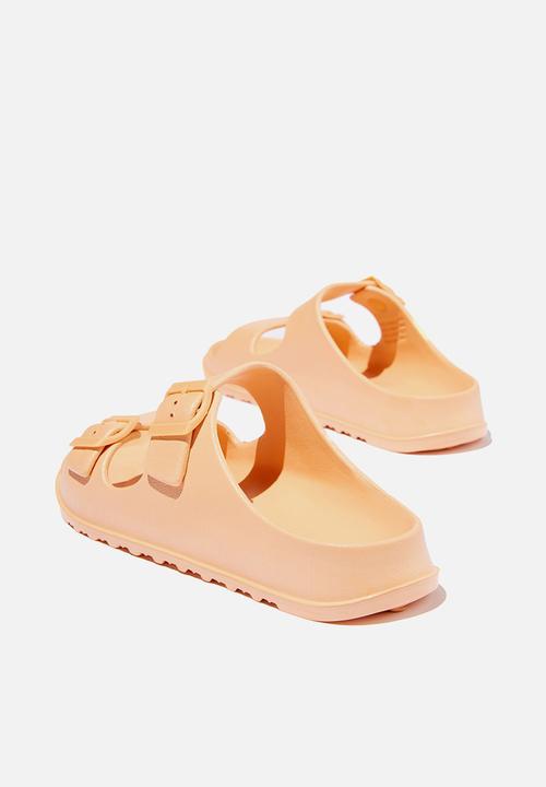 Cotton On - Bronte double buckle slide - apricot