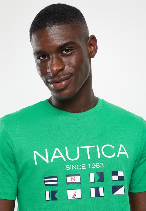 Nautica - Nautica logo short sleeve T-shirt - green lake