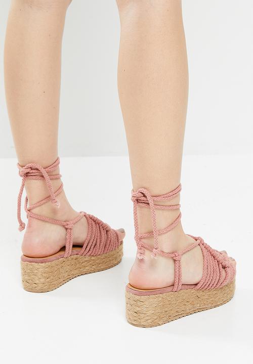 Madison® - Cherish flatform espadrille sandal - dark blush