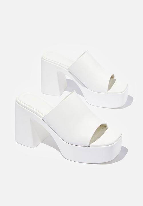 Cotton On - Hanna platform mule - white pu