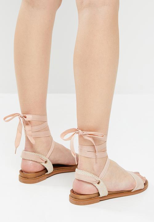Butterfly Feet - Ellie 4 ankle tie sandal - pink