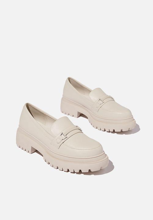 Cotton On - Bree lug sole loafer - ecru mono