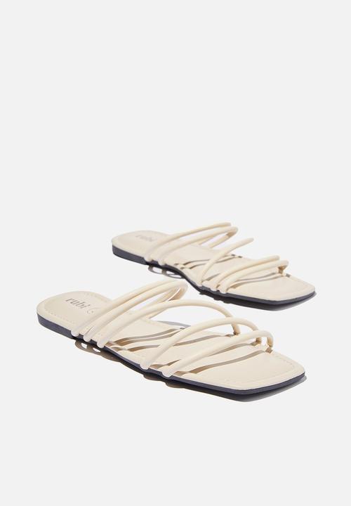 Cotton On - Frankie strappy slide - ivory pu