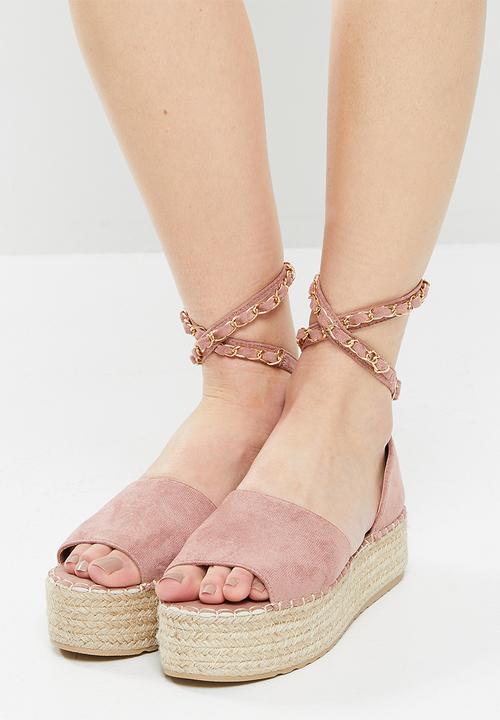 Madison® - Clarke flatform espadrille sandal - blush