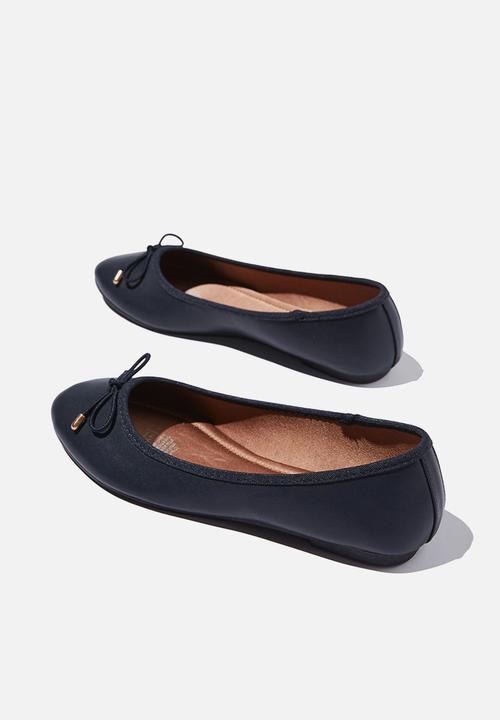 Cotton On - Emma bow ballerina - navy pu