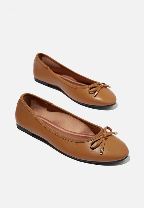 Cotton On - Emma bow ballerina - tan pu