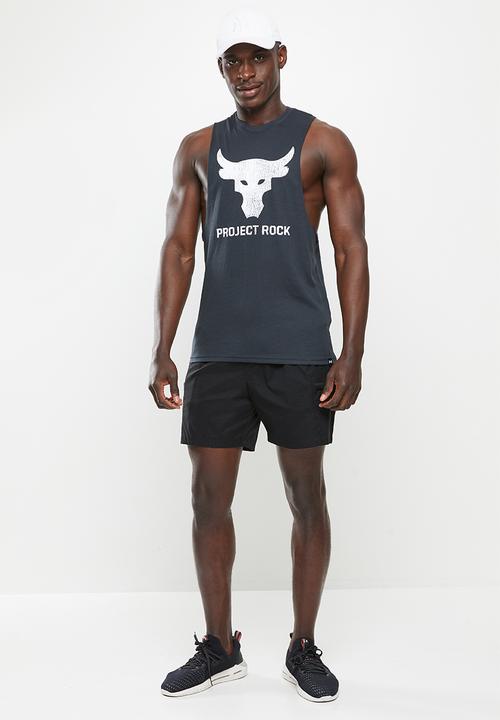 Under Armour - UA Project Rock brahma bull tank - black & white