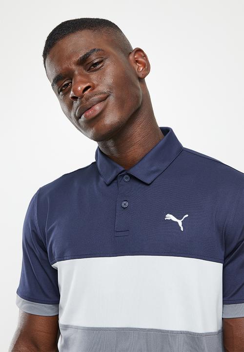 PUMA - Cloudspun highway golf polo - navy  & quiet shade
