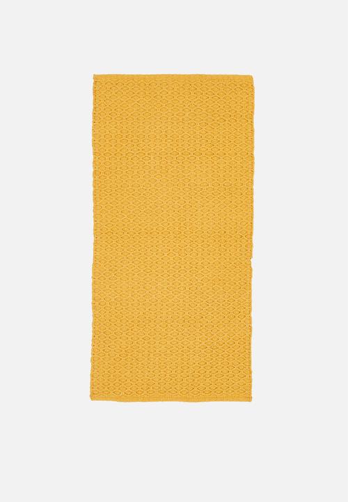 Maira handwoven recycled cotton bath runner - yellow Sixth Floor ...