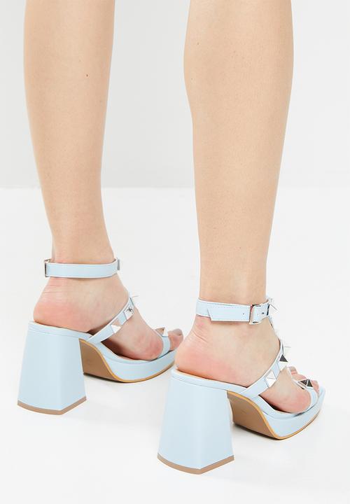 Rock & Co - Naked 3 ankle tie block heel - blue