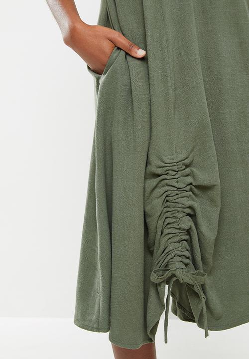 AMANDA LAIRD CHERRY - Bishop dress - olive