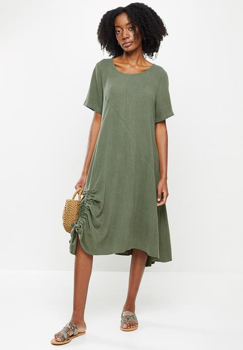AMANDA LAIRD CHERRY - Bishop dress - olive