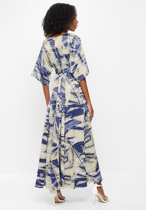 AMANDA LAIRD CHERRY - Walmer dress - navy & taupe floral